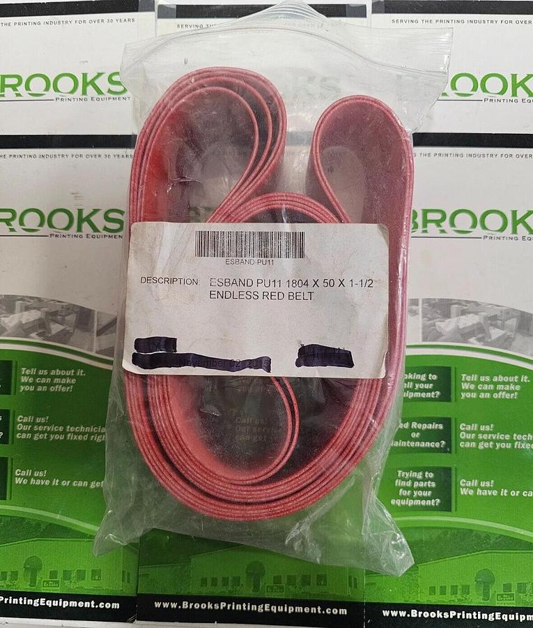 MBO Red Infeed Belt, Part #0106920