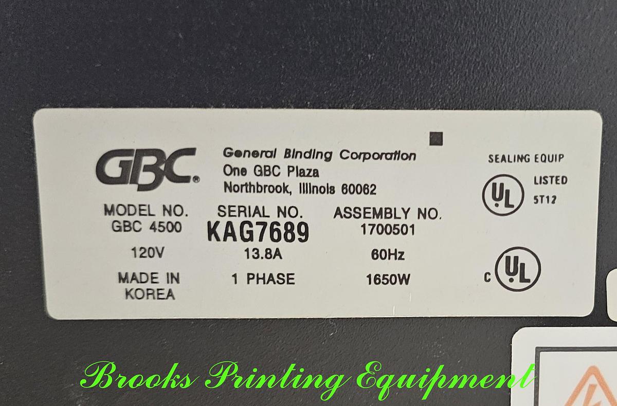 Used GBC 4500 Laminator