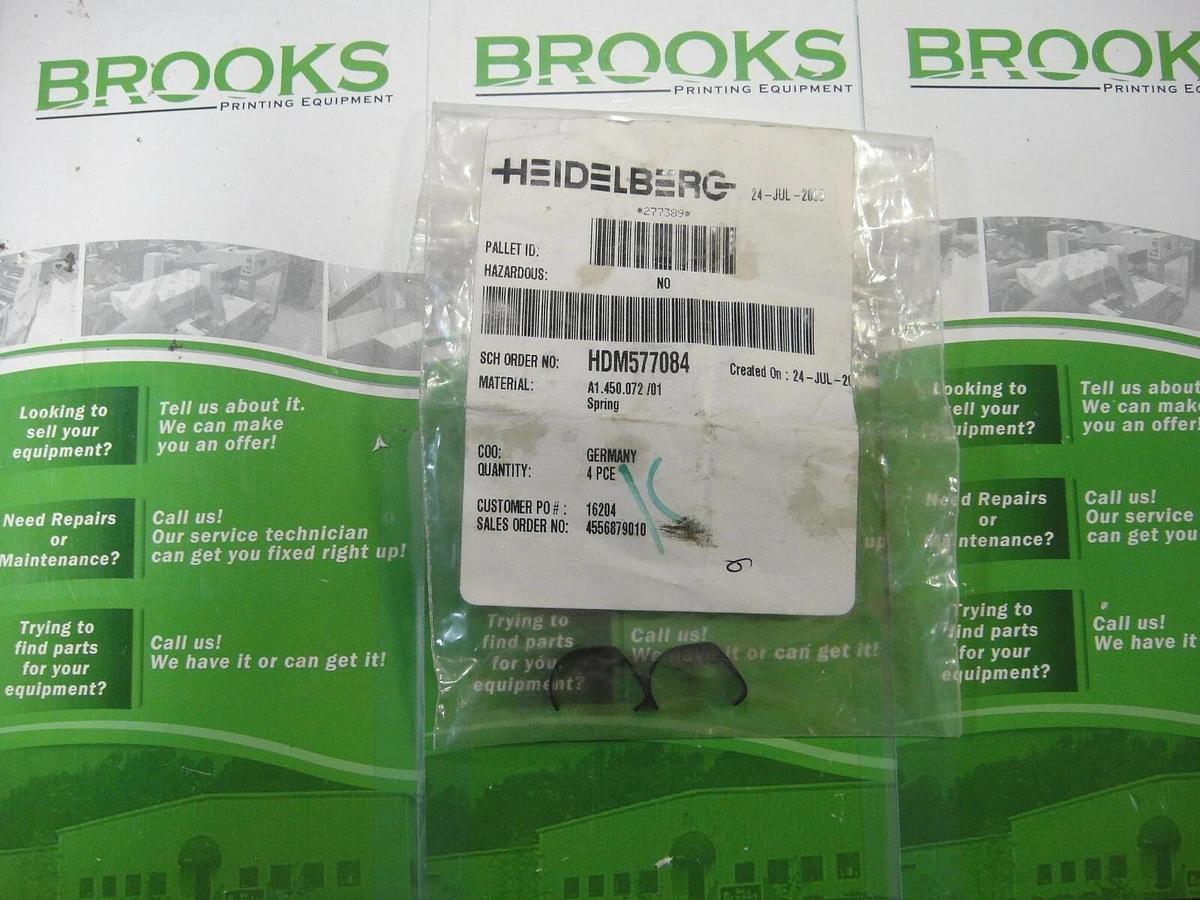 Used Heidelberg Spring, Part #A1.450.072101