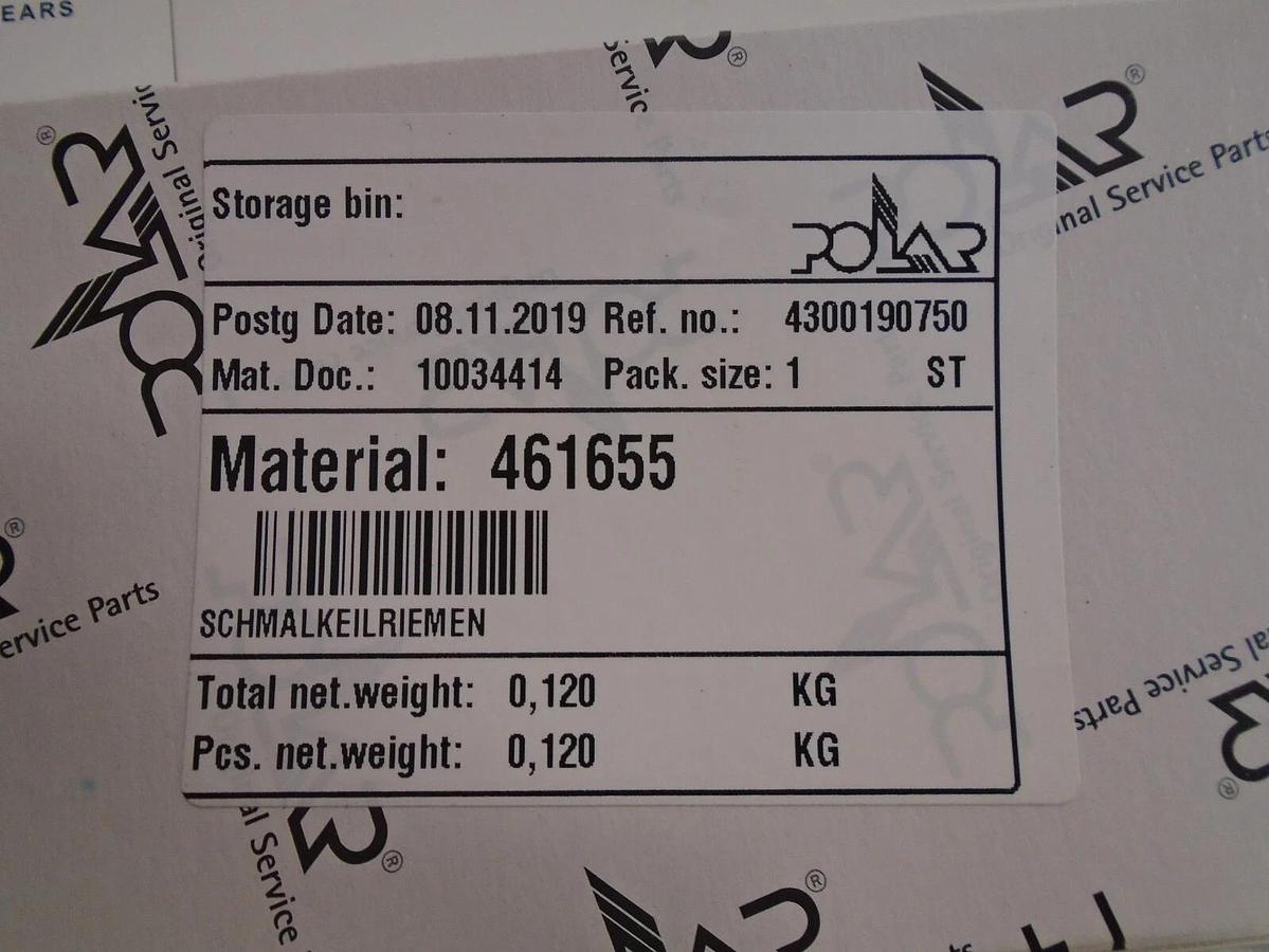 Used Heidelberg V Belt, Part #HDM1333797