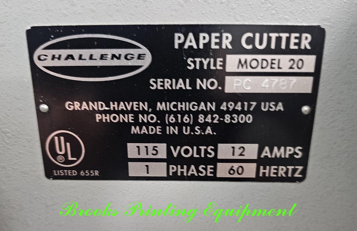 Used Challenge Model 20