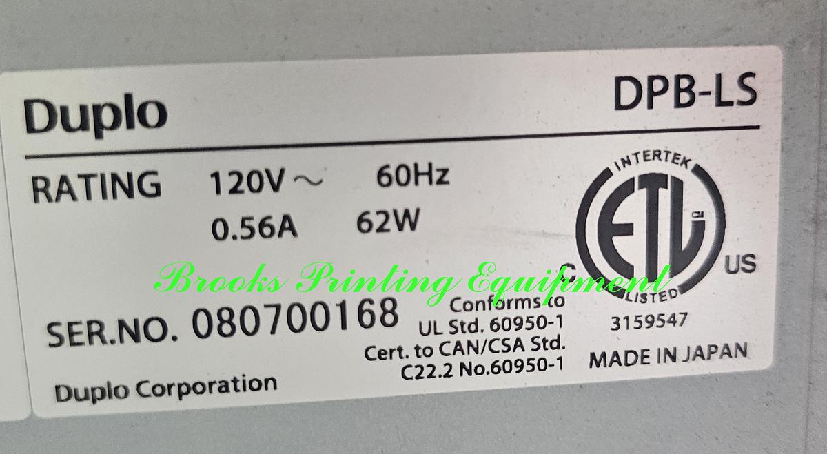 Used Duplo DB-500 Perfect Binder, 2015