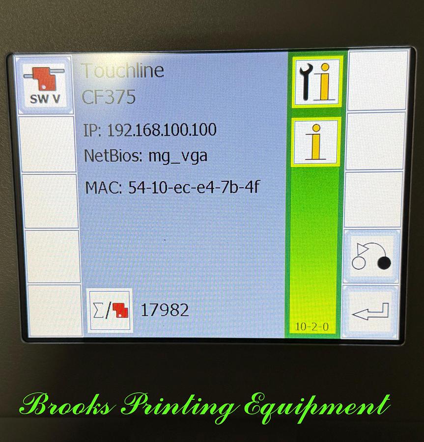 Used Multigraf Touchline CF375, 2025