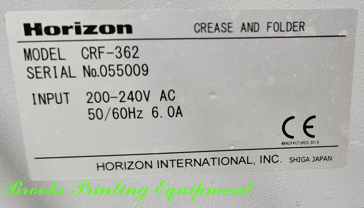 Used Horizon CRF 362, 2019 Video