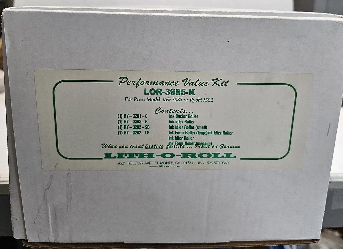 Rubber Roller Set of 9 for Ryobi 3302 3304H /ITEK 3995/ LOR-3985-K/32RK