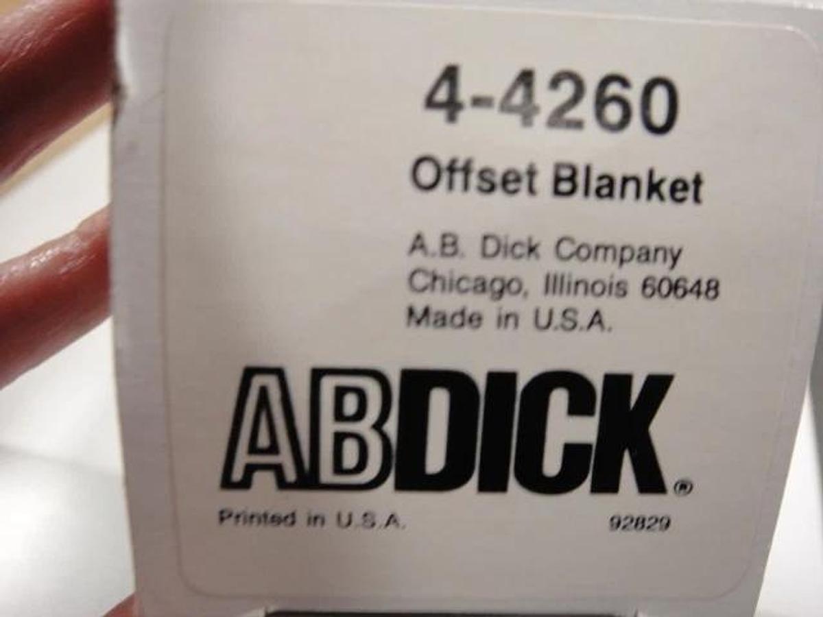 Used AB Dick Blanket, Part #4-4260