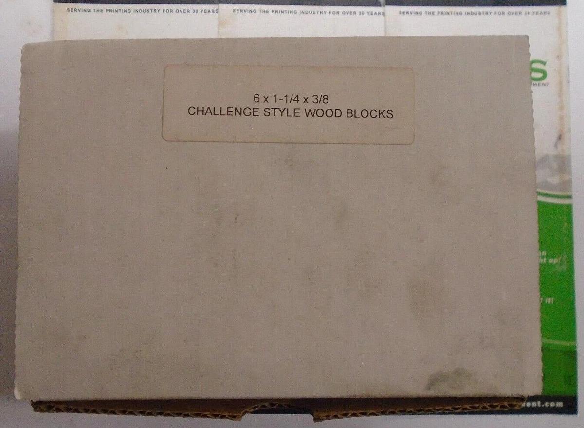 Challenge Style Wood Blocks (3 Dozen), 6 x 1-1/4 x 3/8