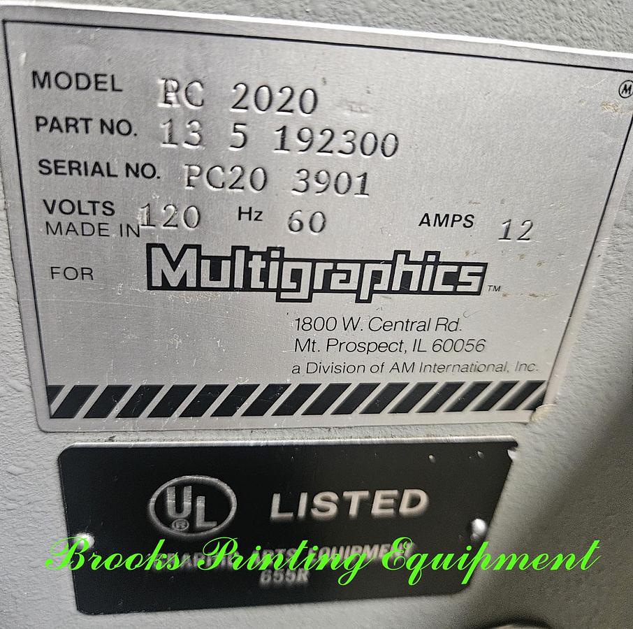 Used Multi 2020 Paper Cutter