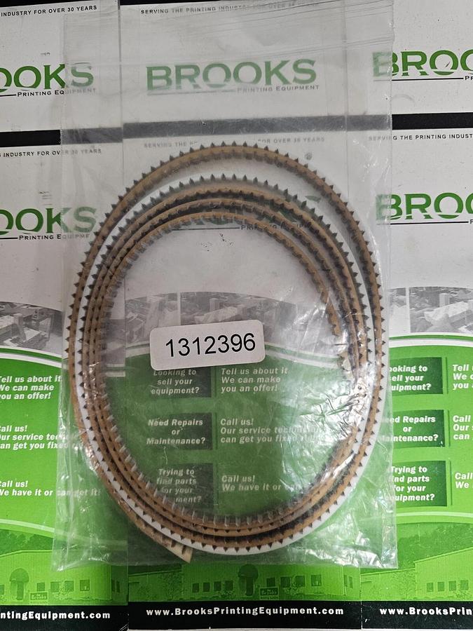 Used MBO White Toothed Fold Plate Belt, Part #1312396