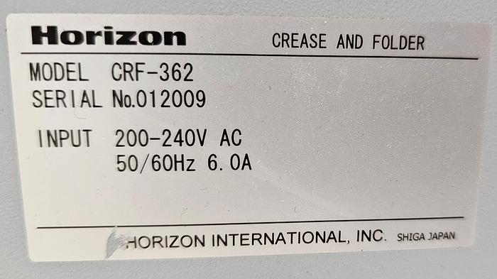 Used Horizon CRF-362 Creaser/Folder