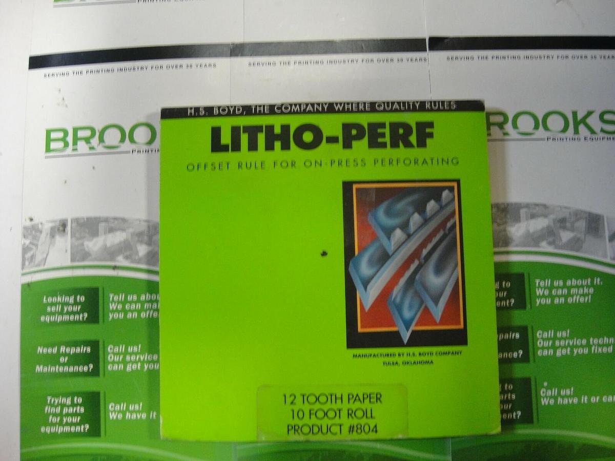 Used Litho-Perf 12 Tooth, Product #804