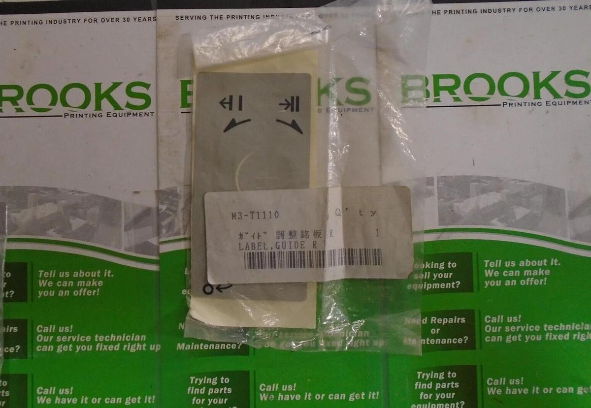Used AB Dick Label Guide R, Part #M3-T1110