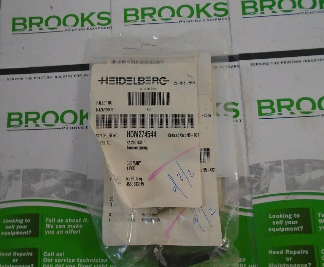 Used Heidelberg Stop Lever, Part #MV.030.337/01