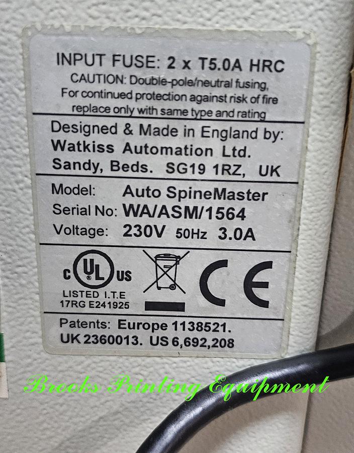 Used Watkiss Auto SpineMaster