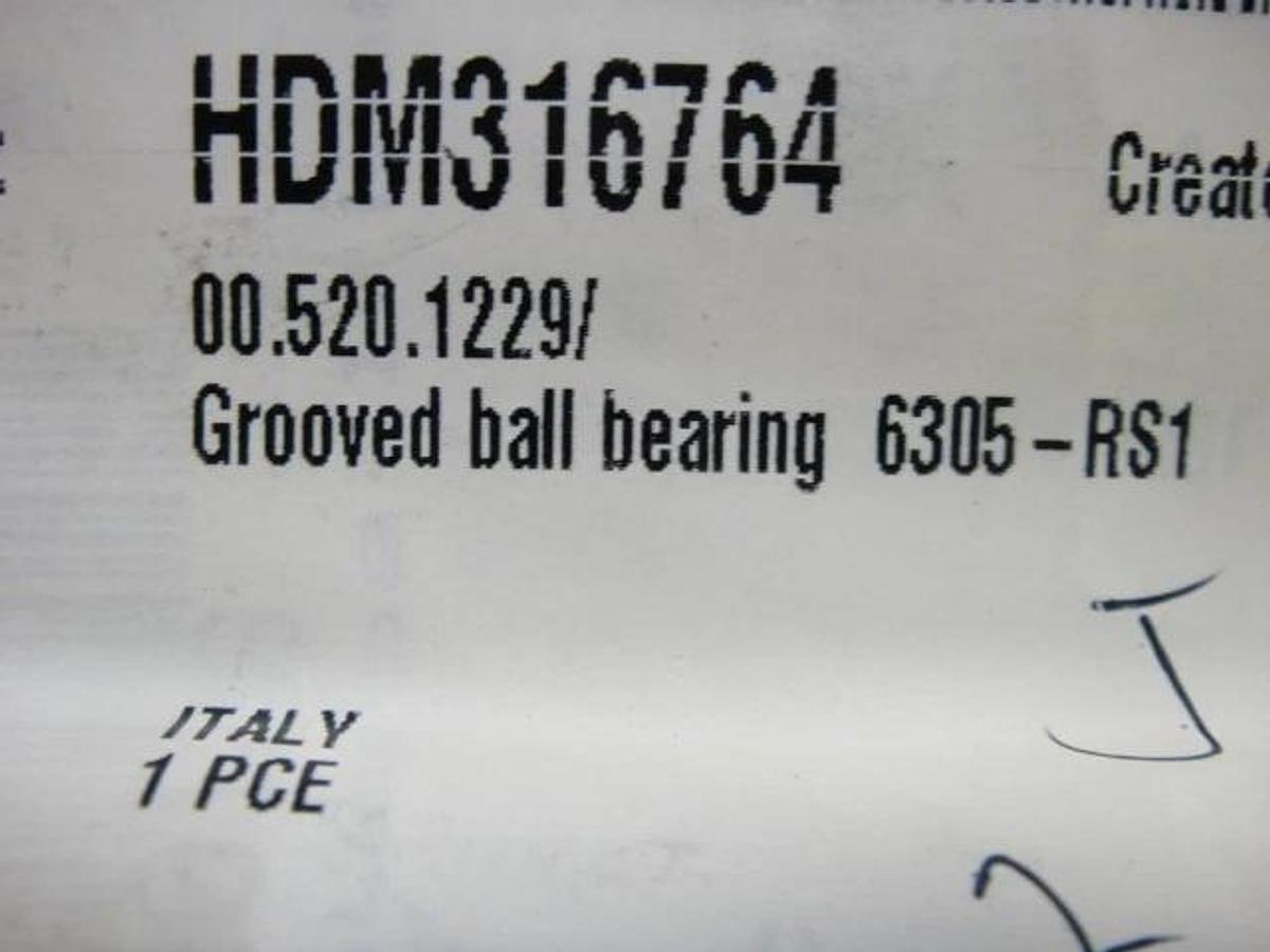 Used Heidelberg Grooved Ball Bearing, Part #00.520.1229