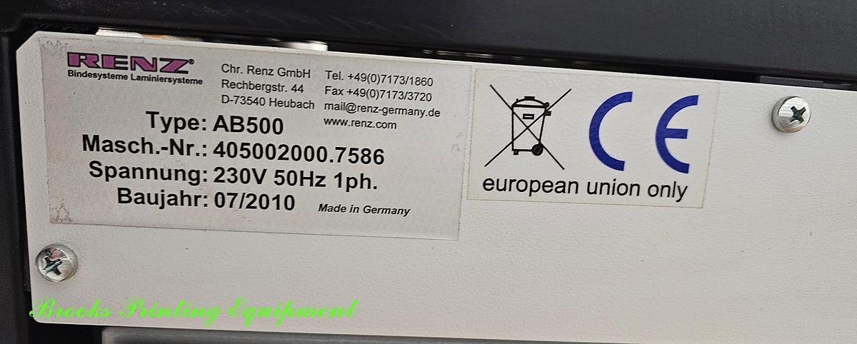 Used Renz AB500 Wire Binding Machine, 2010