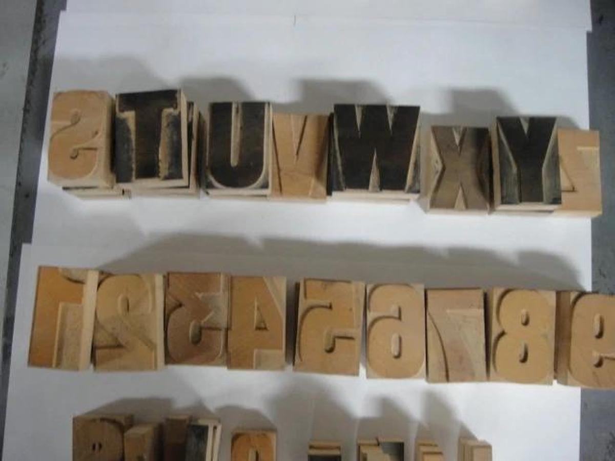 Used Heidelberg Wood Type, $10 Per Letter