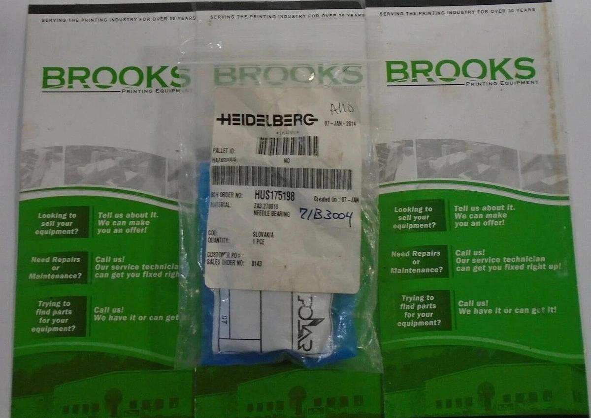 Heidelberg (Polar) Needle Bearing, Part #ZA3.270819