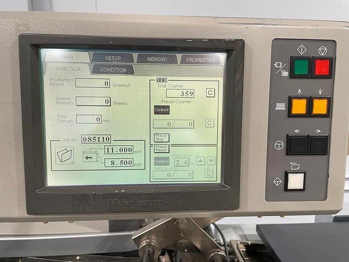 Used Horizon AFC-544 AKT Cross Folder with Horizon Round Pile Feeder Unit, Video