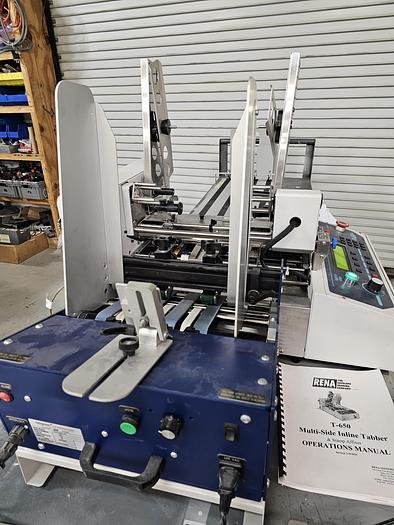 Used Rena T-650 Multi-Side Inline Tabber, Video