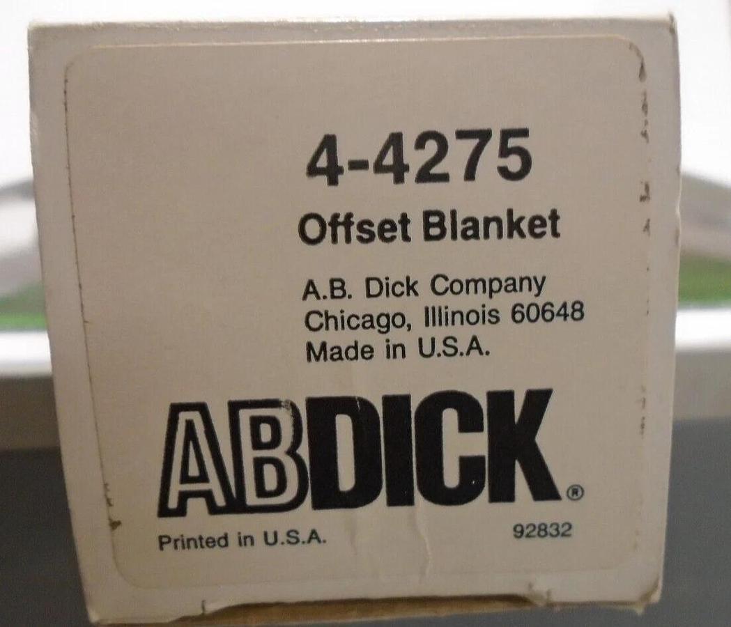 Used AB Dick Blanket, Part #4-4275