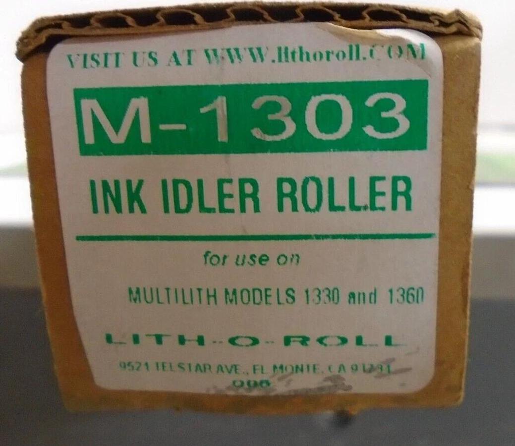 Multililth 1830/1360 Ink Idler Roller, Part #M-1303