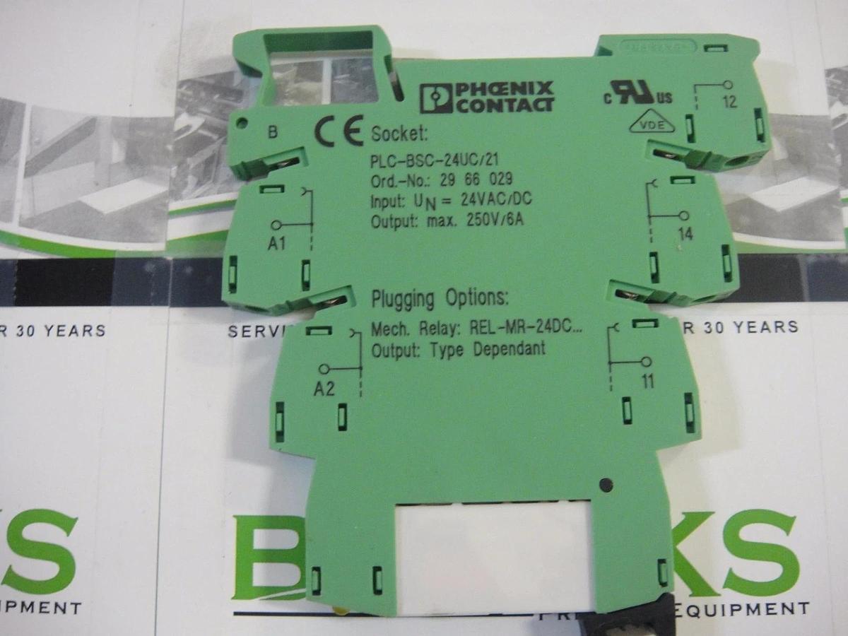 Phoenix Contact Relay Base, Part #PLC-BSC-24UC/21