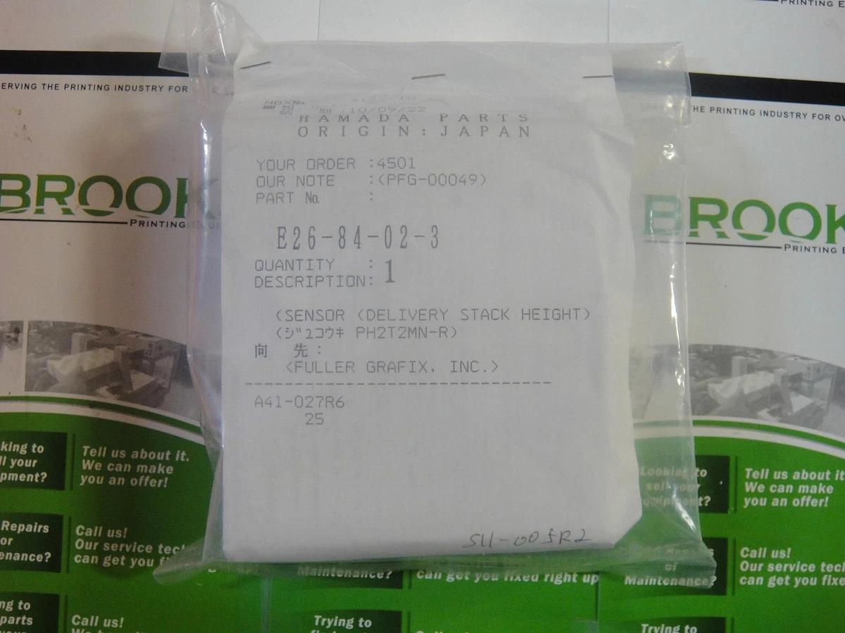 Used Hamada Sensor for Delivery Stack Height  Part #E26-84-02-3