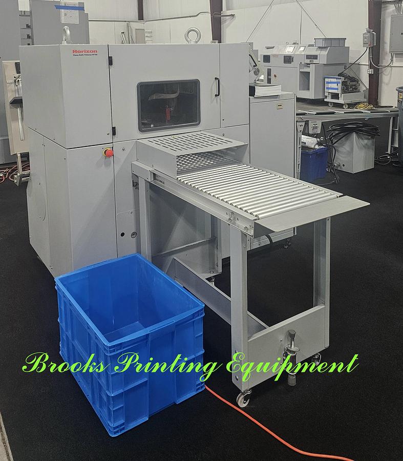 Used Horizon HT-80 Three Knife Trimmer with Conveyors, 2014