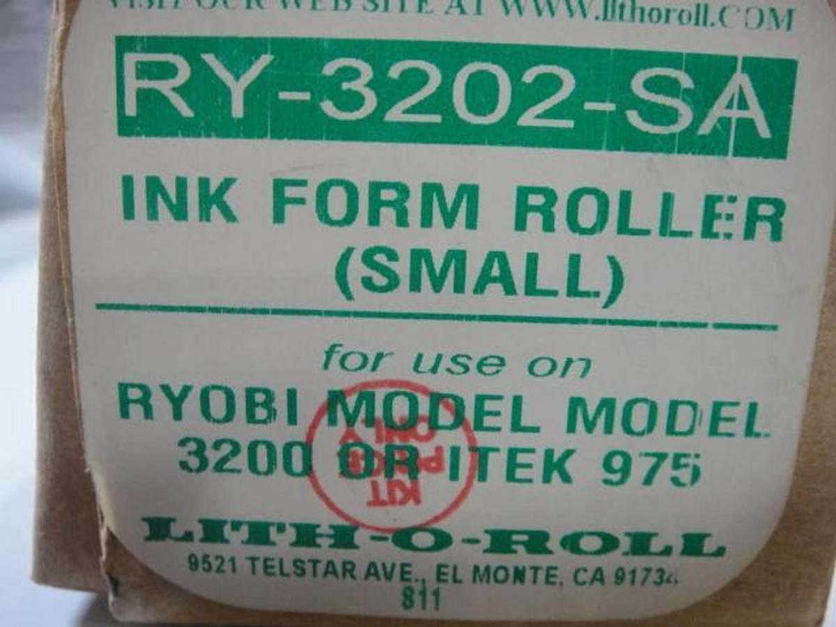Ryobi 3200 or Itek 975 Ink Form Roller (Small), Part #RY-3202-SA