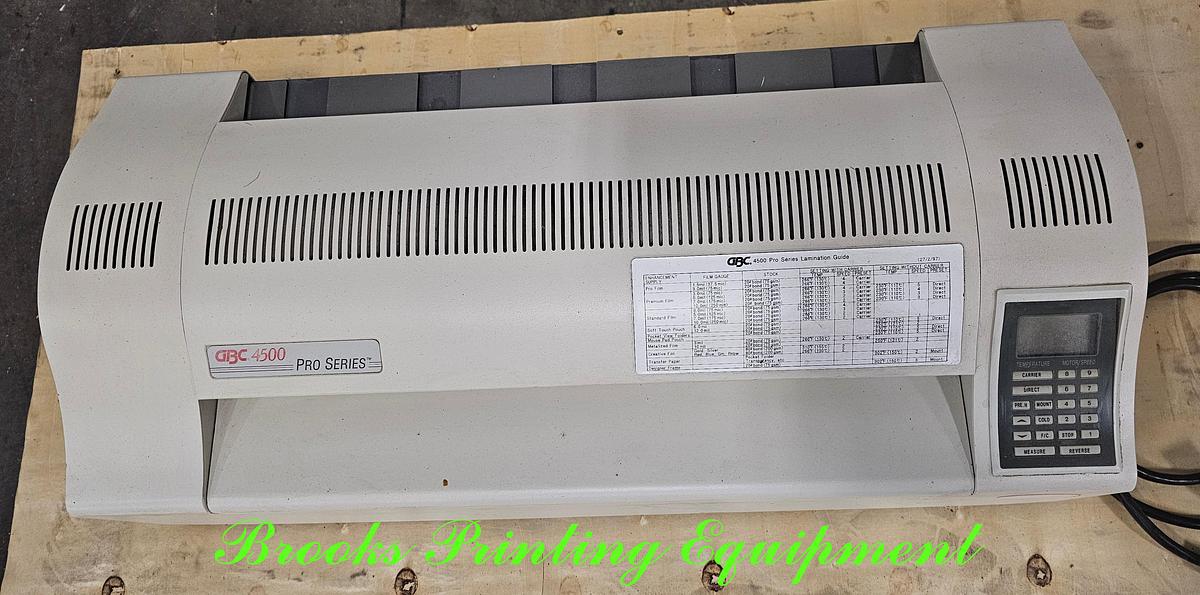 Used GBC 4500 Laminator