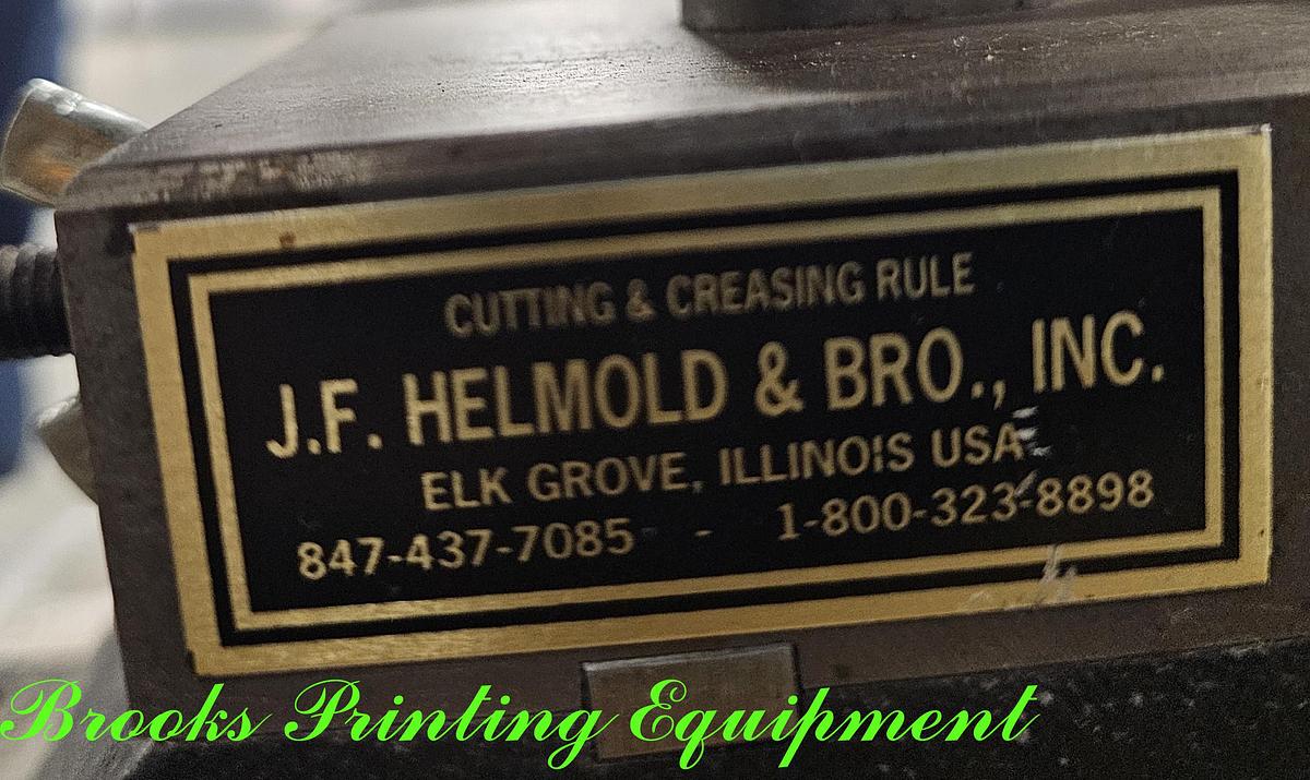 Used J.F. Helmold & Bro., Inc. Cutting & Creasing Die Tooling
