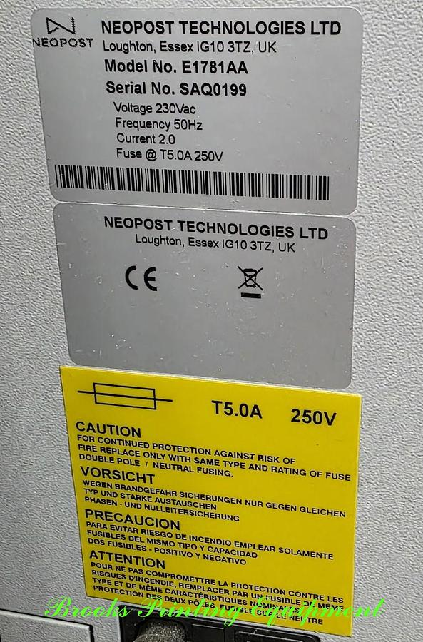 Used Neopost DS-1200 Direct Mail System