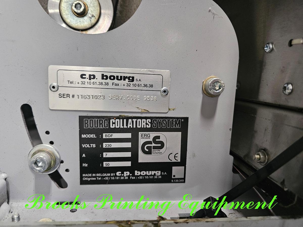 Used CP Bourg BDF InLine Bookletmaker with BST 10 Collator