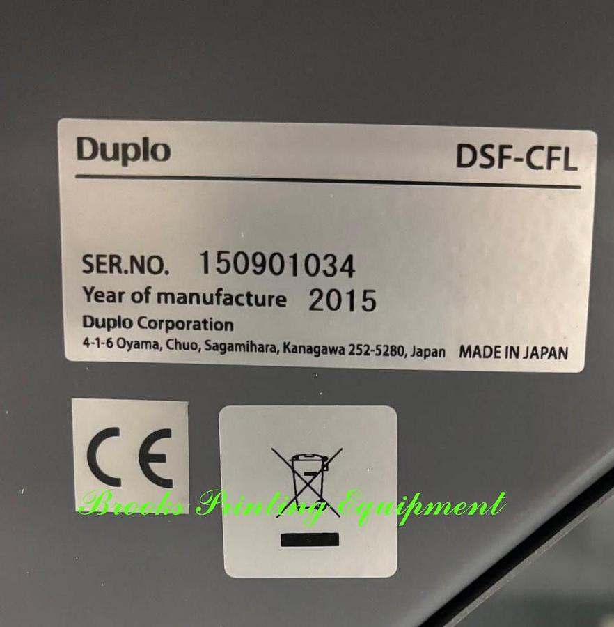 Used Duplo DBMi Saddle System with DSF-6000 Sheet Feeder & Cover Feeder, 2015