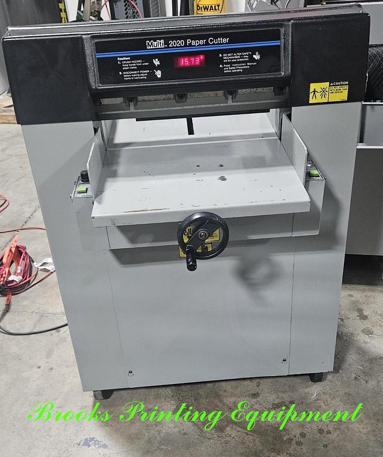 Used Multi 2020 Paper Cutter