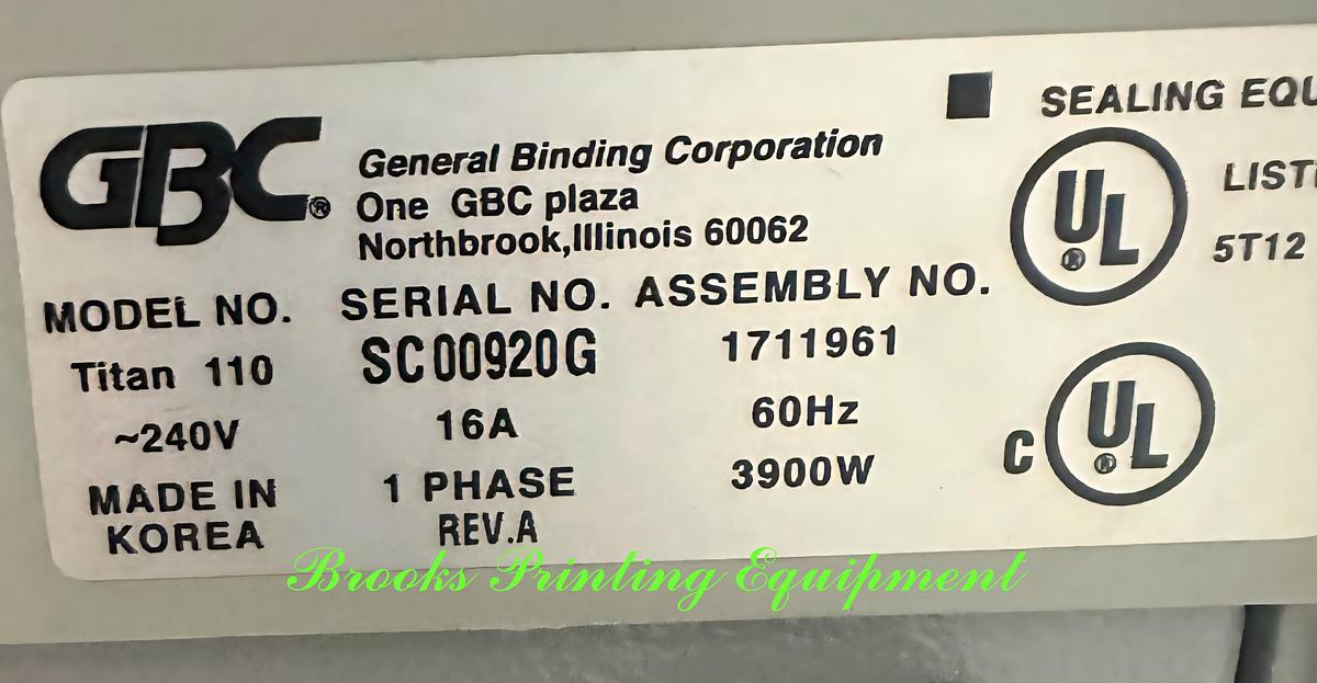 Used GBC Titan 110 Laminator