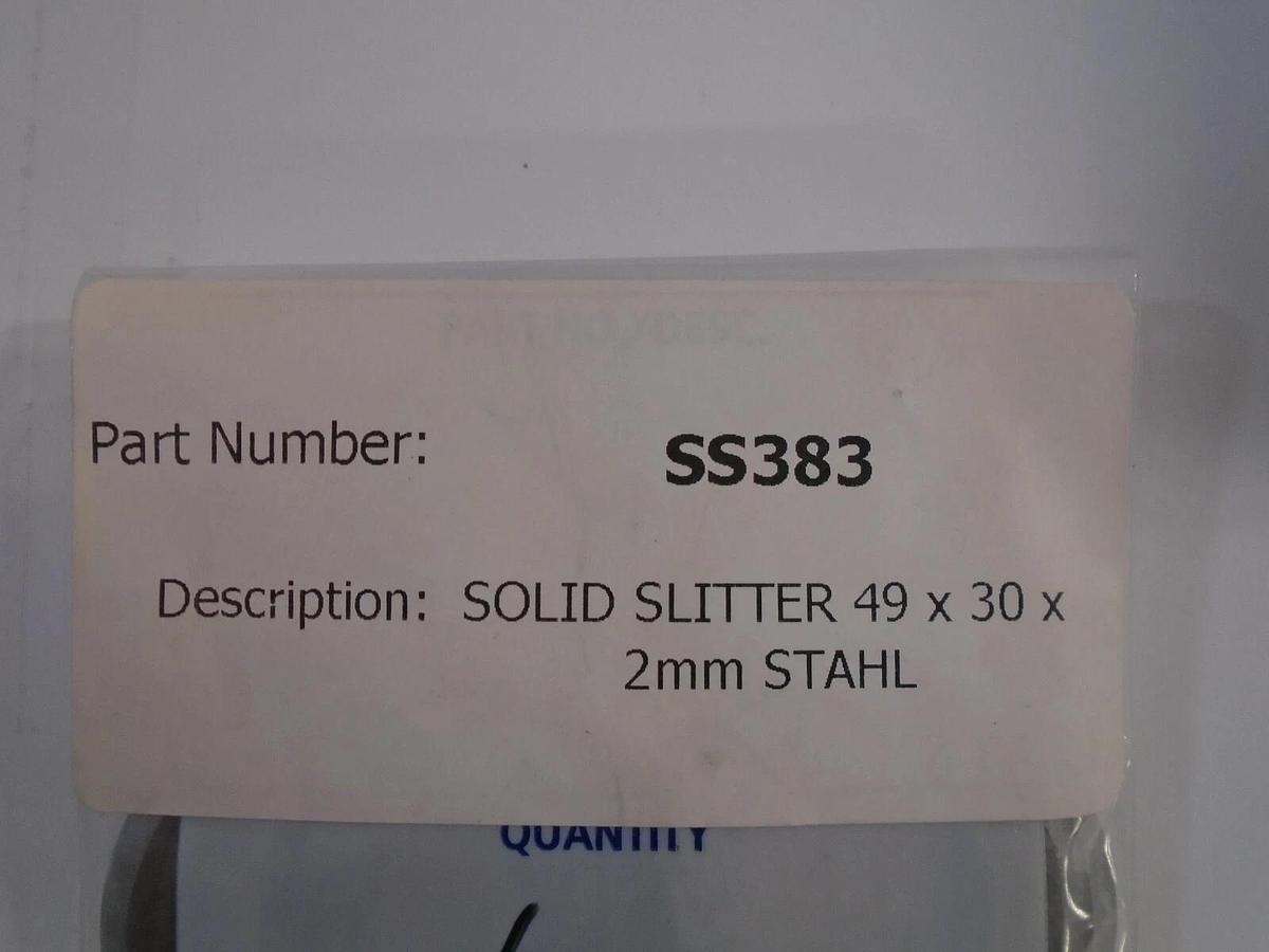 Stahl Solid Slitter (49 x 30 x 2mm), Part #SS383