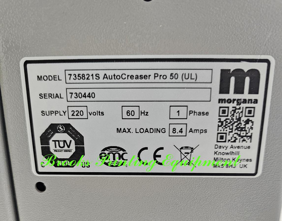 Used Morgana Auto Creaser 50, Video