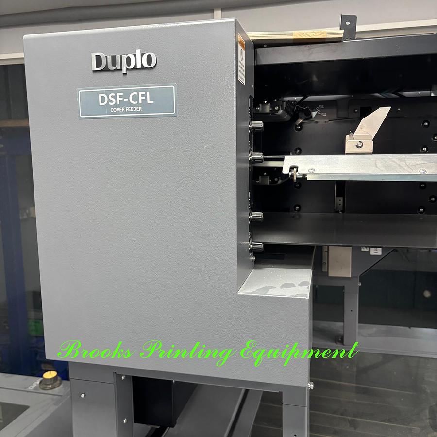 Used Duplo DBMi Saddle System with DSF-6000 Sheet Feeder & Cover Feeder, 2015