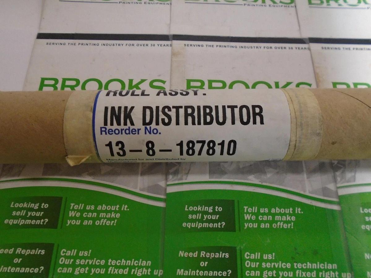 Multigraphics 1330, 1650, 1650XE Ink Distributor Roller, Part #13-8-187810