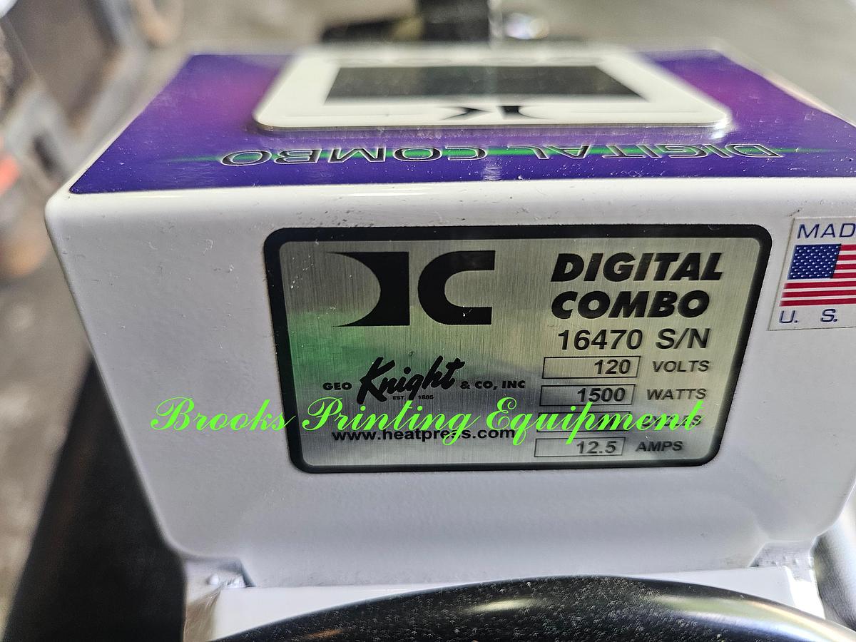 Used Geo Knight DC16 Digital Combo 14x16 Swing-Away Press