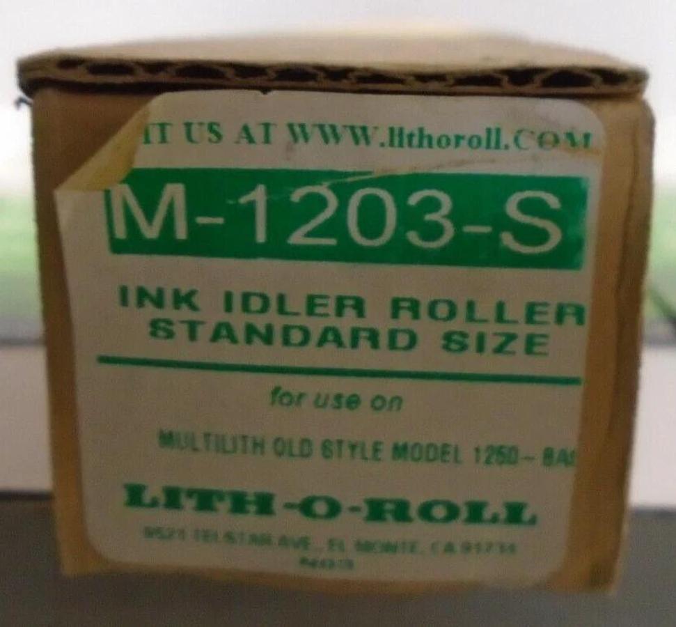 Multililth 1250 (Old Style) Ink Idler Roller, Part #M-1203-S