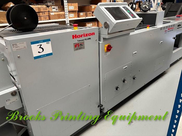 Used Horizon SPF 200L with HOF 400 Digital Sheet Feeder, 2014