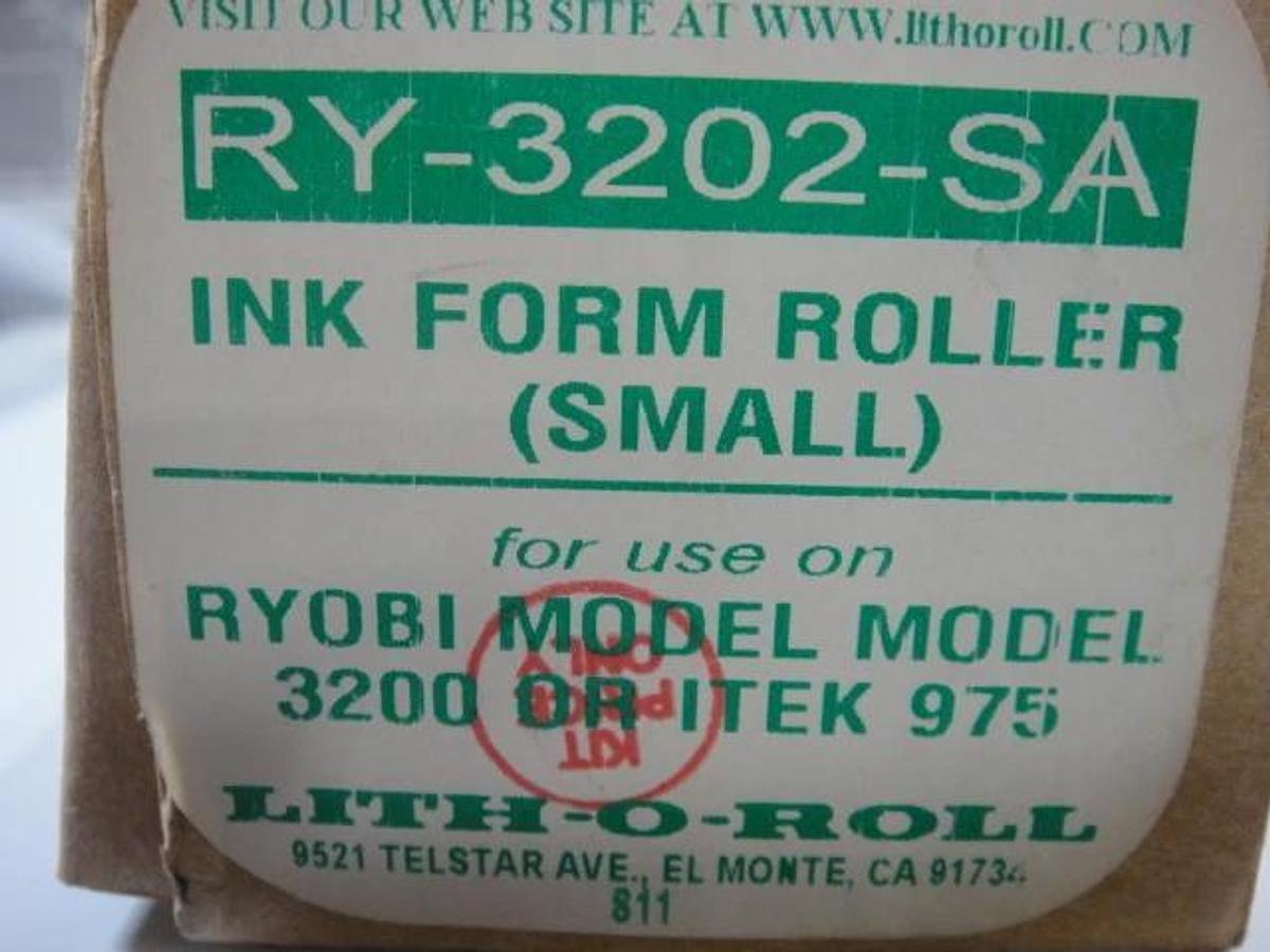 Ryobi 3200 or Itek 975 Ink Form Roller (Small), Part #RY-3202-SA