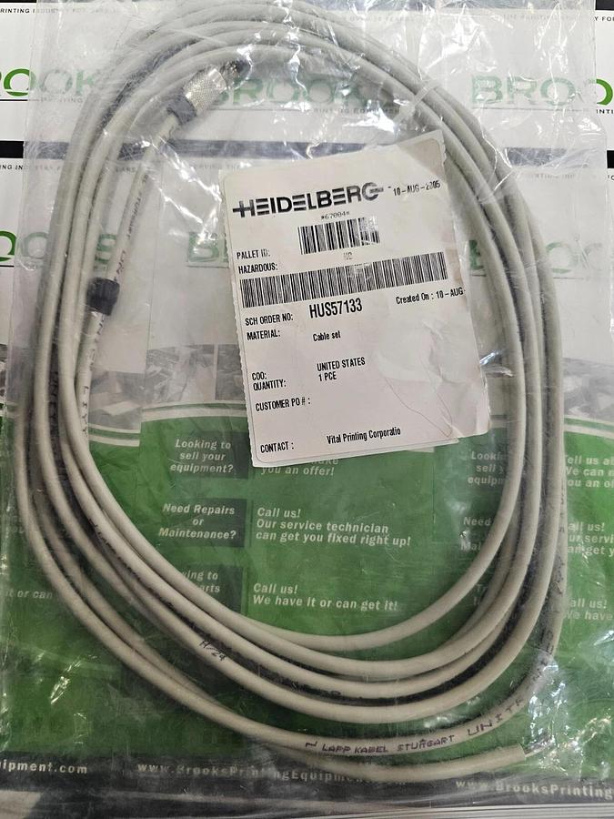 Used Heidelberg Cable Set, Part #HUS57133
