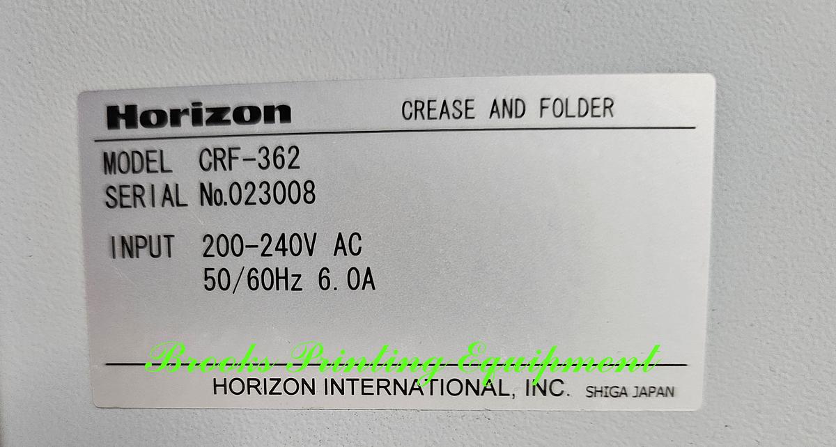 Used Horizon CRF-362, 2014, Video