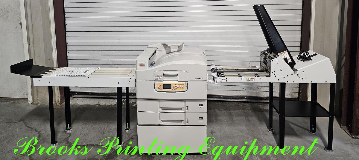 Used OKI PRO 900 Digital Printer with Feeder & Conveyor