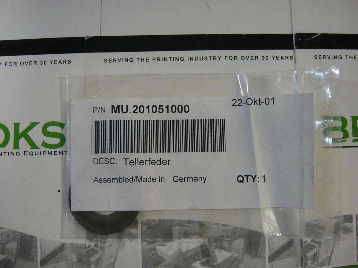 Heidelberg Cup Spring Washer, Part #05.801.362