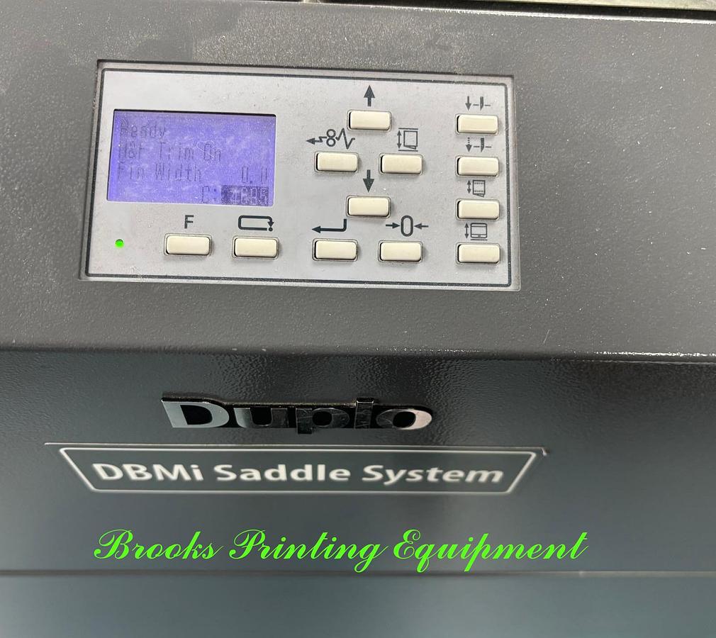 Used Duplo DBMi Saddle System with DSF-6000 Sheet Feeder & Cover Feeder, 2015